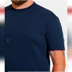 Premium Fitted Crew Neck T-Shirt 60% Combed Ringspun Cotton/40% Polyester Jersey Size Xl Navy Blue Classic Blue Crew Neck T-shirt, Classic Navy Short Sleeve T-shirt, Classic Navy T-shirt For Summer, Navy Cotton T-shirt With Crew Neck, Navy Cotton Crew Neck T-shirt, Classic Blue Short Sleeve T-shirt, Basic Navy T-shirt For Summer, Casual Navy T-shirt For Everyday, Basic Navy Summer T-shirt