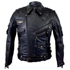 Men's Real Cowhide Premium Black Leather Motorcycle Biker Jacket Brown Goth, Classic Cafe Racer, Classic Cafe, Brown Leather Jacket Men, Cafe Racer Leather Jacket, Cosplay Mask, Motorcycle Black, Biker Leather Jacket, Motorcycle Jacket Mens