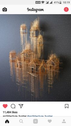 an instagram photo of a building made out of sticks