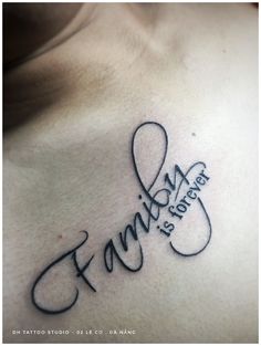 Family TattooDH Tatoo DaNang Love Family Tattoo Ideas, Famyli Tattoos Ideas, Family Based Tattoos, Generational Tattoos, Family Tattoos Symbolic, Family Writing Tattoos, Family Is Forever Tattoo, Family Forever Tattoo, Tattoo That Represents Family