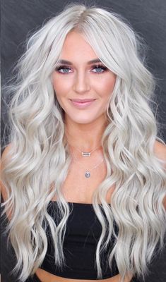 Pale Platinum Blonde Hair, Platinum Blonde With Silver Highlights, Platinum Vs Icy Blonde, Marshmallow Blonde Hair, Long Ice Blonde Hair, Platinum Blonde Extensions, Platinum Blonde Hair With Layers, Creamy White Blonde Hair, Platunim Blonde Hair