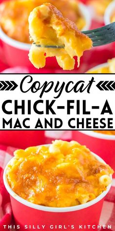 copycat chick - fil - a mac and cheese casserole is an easy dinner recipe