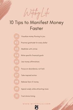 the top ten tips to make money faster with this info sheet on how to use it