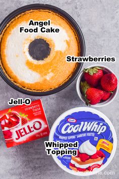 the ingredients to make an angel food cake