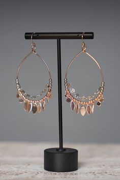 Dream A Little Rose Gold Earrings Profile Teardrop Chandelier, Gold Teardrop Earrings, Framed Jewelry, Dainty Rose, Metal Accents, Different Outfits, Rose Gold Earrings, Metallic Accents, Chandelier Earrings