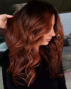 Brown Red Copper Hair Color, Brown Red Copper, Red Copper Hair, Hair Color For Brown Eyes, Auburn Red Hair, Highlights Hairstyles, Deep Red Hair, Dark Auburn Hair