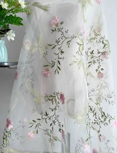 Light Apricot Organza Fabric, Flower Birds Embroidery Lace Fabric, 55'' Width Mesh Tulle Fabric, Bridal Dress Veil Fabric, Wedding Gifts 💕-Size: 1.40*0.5 M/55.12*19.69 inch. Sold by half meter. The fabric is continuous. 💕-We offer a variety of fashion fabric，those are widely use for wedding dress，garment and fashion cloth. 💕-If you want wholesale, please contact the merchant first to get a discount or offer. 💕-Once I receive your order, I will begin production for you. The production time is Spring White Organza Dupatta, White Organza Dupatta For Spring, Intricate Embroidered Fabric For Spring Wedding, Intricate Embroidered Fabric For Wedding In Spring, Spring Wedding Fabric With Intricate Embroidery, Spring Wedding Embroidered Fabric With Intricate Designs, Spring Wedding Embroidered Fabric With Intricate Embroidery, Spring Wedding Multicolor Embroidered Fabric, Spring Wedding Embroidered Dupatta