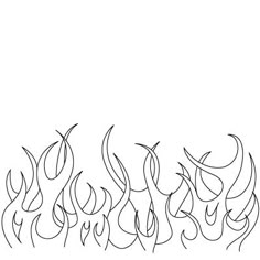 a line drawing of flames on a white background