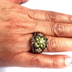 Barbara Bixby Sterling Silver 18k Peridot Size 5 Barbara Bixby Rings, Womens Jewelry Rings, Jewelry Rings, Women Jewelry, Sterling Silver, Green, Women Shopping, Silver, Color