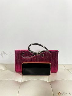 Bird in Bag - Exquisite Fashion-forward Ladys Party Clutch featuring a Sleek Minimalist Design and Stylish Chain Strap, Ideal for Elegant Dinner & Evening Affairs, Compact and Feather-light, Perfect for Effortless Shopping Chic Pink Evening Bag For Party, Chic Summer Party Evening Bag, Pink Evening Bag For Summer Formal Events, Pink Evening Bag For Summer Formal Occasions, Pink Chic Evening Bag For Formal Occasions, Pink Formal Evening Bag For Summer, Formal Summer Pink Evening Bag, Pink Evening Bag For Summer, Elegant Evening Bag For Summer