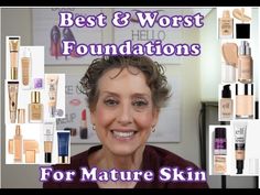 BEST & WORST Foundations for Mature Skin! Foundation For Dry Sensitive Skin, Full Coverage Foundation For Dry Skin, Best Makeup Foundation Full Coverage, Foundation For Older Skin, Old Skin, Makeup Favs, Drugstore Foundation