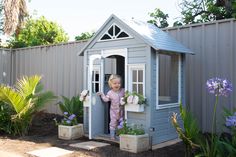 Our Kmart Cubby House Hack for Kate Joy 🏡😍♥️ Kmart Cubby House Hack Interior, Cubby House Hack, Blue Cubby House