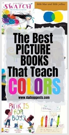 the best picture books that teach colors for kids to color with pictures and words on them