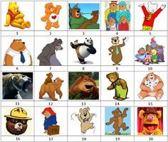 an image of cartoon characters with numbers in the middle and one on the left side