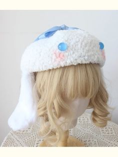 Sanrio Cinnamoroll Beret/Hairclips Sanrio Outfits, Sanrio Clothes, Cute Beret, Sanrio Fashion, Kawaii Hat, Mask Cute, Pink Cheeks, Sanrio Cinnamoroll, Vintage Gothic