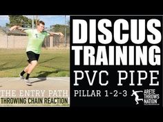 a man is running on a tennis court with the words discuss training pvc pipe