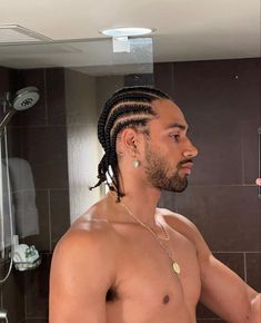 Deaven Booker, Cornrow Hairstyles For Men, Natural Braided Hairstyles, Braids For Boys, Men's Facial Hair, Mens Facial Hair Styles, Light Skin Men, Men's Long Hairstyles, Dreadlock Styles