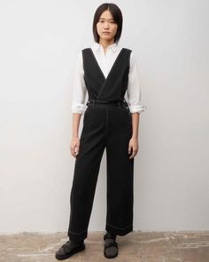 Semi Formal Mujer, Contrast Topstitching, Fitted Jumpsuit, Genetically Modified, Long Jumpsuits, Fashion Line, Supply Chain, Ladies Boutique, Black Jumpsuit