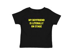 Rockstars Girlfriend Baby Tee Indie Sleaze T Shirt Concert - Etsy Yellow Concert Outfit, Text My Boyfriend, Kai Core, Handmade T Shirt, Rockstars Girlfriend, Silly Shirt, Funky Shirts, Rockstar Gf, Girlfriend Shirts