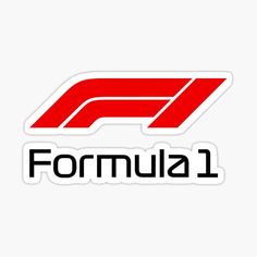 the formula logo sticker is shown in red and black, with white letters that read formula