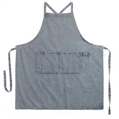 an apron that is made out of denim