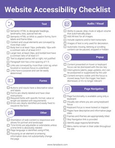 a purple checklist with the words website accessibility checklist written in white on it