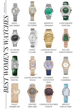 Although technically all watches can be worn by anyone with a wrist, there’s something to be said about watches that are intentionally designed with women in mind. From Cartier to Vacheron Constantin, these are our favourite watch brands for women. Luxury Women Watches Classy, Rich Women Watches, Women Cartier Watch, Best Watch Brands For Women, Rolex For Women Luxury Watches, Luxury Women's Watch, Woman Watches Aesthetic, Automatic Watches For Women, Women's Luxury Watches