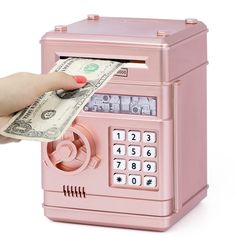 PRICES MAY VARY. 💴🎁【High Quality Materials】:Environmental ABS plastic;Safe simulation design,no odor and sturdy and not break easily;An interesting piggy bank specially designed for children.(Applicable Batteries: 3 * 1.5V AA Batteries (not included).) 💴🎁【Password Piggy Bank】:Four electronic password protection,if you press the wrong password, it will be issued.Only be opened when you enter the 4 digit correct password,the green light will turn on then you can turn the knob clockwise and ope 13 Birthday Gifts, Atm Bank, Bank Safe, Toy Money, Money Saving Box, Money Safe, Savings Box, Kids Money, Money Bank