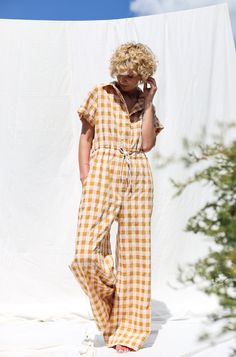 Gingham Jumpsuit, Pretty Products, Honey Skin, 19th Hole, Womens Jumpsuits, Gingham Shorts, Short Sleeve Jumpsuits, Teacher Outfits, Wardrobe Ideas