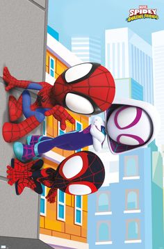 PRICES MAY VARY. THIS TRENDS MARVEL SPIDEY AND HIS AMAZING FRIENDS - WALL WALL POSTER uses high-resolution artwork and is printed on PhotoArt Gloss Poster Paper which enhances colors with a high-quality look and feel. HIGH QUALITY ART PRINT is ready-to-frame or can be hung on the wall using poster mounts, clips, push pins, or thumb tacks MADE IN THE USA and OFFICIALLY LICENSED PERFECT SIZE for any room; poster is 22.375" x 34" EASILY DECORATE any space to create the perfect decor for a party, be Spidey And His Amazing Friends Wallpaper, Spidey And His Amazing Friends, Avengers Party, Ghost Spider, Wall Poster Prints, Marvel Posters, Amazing Friends, Barn Wood Frames, Pinturas Disney