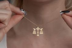 Scale of Justice Necklace 925 Sterling Silver, Lawyer Necklace, Justice Pendant, Libra Jewelry Gold, Judge Jewelry, Attorney Gift For Her TO OUR VALUED CUSTOMERS ! Please take a look at our special catalog that we have prepared for you ! ▶ https://www.etsy.com/shop/MarryMinimalist ✔️ All products in our unique store are personalized. ( You can find our font list in the images ) D E T A I L S ✔️A lifetime silver CLEANING CLOTH is given as a GIFT along with the 925 Sterling Silver Necklace! ✔️ * Made to Order. * Handmade with Sterling %100 925K Sterling Solid Silver. * Choice of Gold Color: Gold, Rose Gold, Silver * Length: 14", 16", 18", 20", 22" * Ready to Ship in 1-3 Business Days * Free returns within 14 days from the order date. ✔️ 24/7 Friendly Customer Service, contact us for any ques Lawyer Jewelry, Scale Of Justice, Libra Jewelry, Libra Pendant, Attorney Gifts, Silver Cleaning, Necklace Sterling Silver, Jewelry Gold, Love Gifts