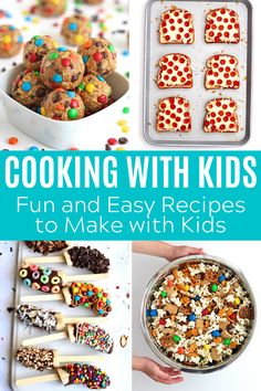 kids are making cookies and eating them with the help of their mom to make these fun treats