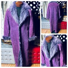 Love These Newport News Vintage Coats, But I’ve Never Seen One In This Incredible Purple Color!!! Size: Medium Purple Coat, Vintage Coats, Newport News, Purple Suede, Vintage Coat, New Vintage, Newport, Purple Color, Suede Leather