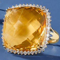 Ross-Simons - 25.00ct Citrine, .80ct t. w. Diamond Ring Princess Cut in 14kt Yellow Gold. Size 8. It is now possible to wear the sun! Here, a divine, warm 25.00 carat checkerboard-cut citrine square radiates in a frame of flickering .80 ct. t. w. round brilliant-cut diamonds. Crafted in polished 14kt yellow gold. 1" wide. Diamond and citrine ring. Citrine birthstones are the perfect gift for November birthdays. Citrine Birthstone, Ring Princess Cut, Diamond Ring Princess Cut, November Birthday, Citrine Ring, Round Brilliant Cut Diamond, Round Brilliant Cut, Princess Cut, Round Brilliant