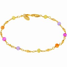 PRICES MAY VARY. Choice of colored Balls or Cubes on these cute durable anklet bracelets for women Made To Last with up to 20X more 24 karat real gold plating than standard electroplated fashion jewelry; Enjoy this fresh and fun design with azure, pink and green squares or yellow, orange, purple and pink beads; Comes in a black velvet pouch for easy gift giving Made In USA since 1987 by a small family run business; How many rose petals can you fit in a letter? Can elephants and turtles be friend Multicolor Gold Bracelet Gift, Elegant Multicolor Anklet Gift, Elegant Multicolor Anklets For Gift, Anklet For Women, Foot Bracelet, Jewelry Colorful, Beach Anklets, Gold Anklet, Bow Jewelry