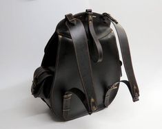 Waterproof Genuine Leather Bag, Leather Backpack, Genuine Leather Backpack, Travel Backpack, School Biker Style Leather Travel Bag, Black Rectangular Leather Backpack For Trips, Black Leather Backpack With Adjustable Strap For Trip, Luxury Black Backpack For Outdoor Use, Black Leather Backpack For Trip, Black Leather Standard Backpack For Trips, Luxury Black Backpack For Outdoor, Black Rectangular Leather Backpack For Outdoor, Black Leather Rectangular Backpack For Outdoor