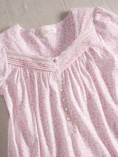 Sleep Cool and Comfy in Soft Cotton Knit Nightgown Pink Cotton Nightgown For Overnight, Pink Spring Nightgown For Sleep, Nighty Embroidery Neck Design, Eileen West Nightgowns, Knit Nightgown, Nighty Designs, Eileen West Nightgowns Tercel, Cute Short Sleeve Nightgown - Affordable, Cotton Night Dress