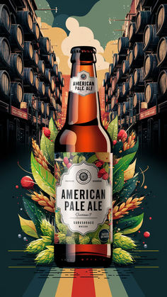 an advertisement for american pale ale