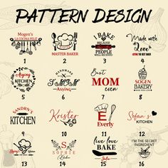 a bunch of different type of kitchen logos