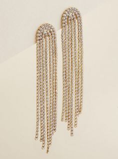 FIT Measures 4. 5”. MATERIALS + CARE Base metal and stones. Imported. . DETAILS High shine finish. The best plus size women's rhinestone fringe earring earrings in gold. Torrid is your destination for cozy fall and winter clothes to keep you warm and comfortable. Gold Crystal Jewelry With Rhinestone Fringe, Gold Rhinestone Tassel Dangle Earrings, Gold Tassel Dangle Earrings With Rhinestones, Gold Crystal Tassel Earrings For Evening, Glamorous Gold Jewelry With Rhinestone Fringe, Glamorous Gold Rhinestone Fringe Jewelry, Gold Crystal Earrings With Rhinestone Fringe, Glamorous Gold Tassel Earrings With Rhinestone Fringe, Gold Chandelier Earrings With Rhinestone Fringe For Evening