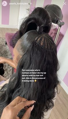 Pony Tail Hairstyles For Black Women Buns Top Knot, Half Up Half Down No Leave Out, Up Down Hairstyles Weave, Stylist Hairstyles, Weave Ponytail Hairstyles, Sleek Ponytail Hairstyles, Weave Ponytail, Black Ponytail Hairstyles, Quick Weave Hairstyles