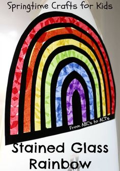 this is an image of stained glass rainbow craft