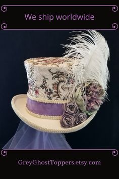 Victorian Ladies Hats, Victorian Hats Woman, Steampunk Hats Women, Kentucky Derby Party Hats, Top Hats For Women, Steampunk Hats, Dunedin Florida, Historical Hats, Tea Hats