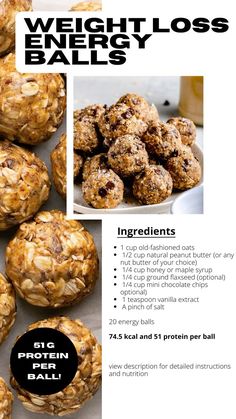 Protein Balls Recipes Healthy, Granola Chocolate Chip Balls, Energy Balls Peanut Butter Chocolate, Peanut Oat Balls, Gf Df Protein Balls, On Protein Balls, Clean Eating Protein Balls, Peanut Butter Oats Balls, Lily’s Chocolate Chip Recipes