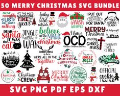 50 merry christmas svg bundle