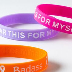 Are you looking for a way to stylishly show your support for a cause or charity? Or maybe you just want a unique and fun way to promote your business or event. Whatever your reason, custom silicone wristbands from Dream Maker Pins are the perfect solution! Our wristbands are made of high quality silicone and can be customized with any message or logo you desire. They're perfect for both adults and kids, and are comfortable to wear all day long. Plus, they're durable and waterproof, so you don't Custom Wristbands, Caps Font, All Caps Font, Medical Bracelet, Wristbands, Promote Your Business, Mom And Dad, 50 %, The 100