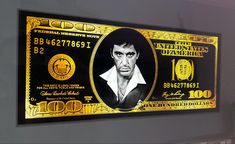 a dollar bill with the image of johnny beck on it's front and side