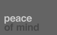 the word peace is written in white on a gray background