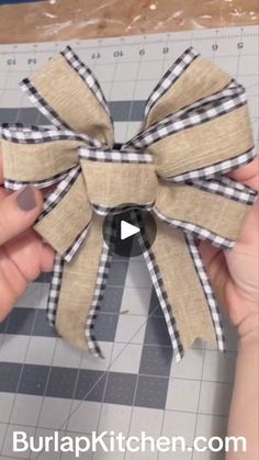 2.9K views · 58 reactions | Easy Bow perfect for Christmas tree toppers. #christmastree #bow #wreathmaking #diy #craft | Burlap Kitchen Making A Bow, Diy Tree Topper, Burlap Kitchen, Bow Making Tutorials, Candy Decorations Diy, Easy Bow, Diy Christmas Tree Topper