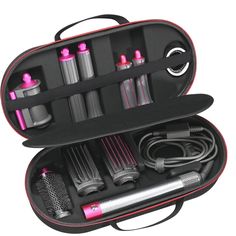 Rlsoco Hard Case For Dyson Airwrap Complete Long/Complete Styler Hs08 Hs05 Hs01 - Fits 4pcs Long Barrels Or Short Barrels (Case Only,Hair Styler Is Not Included) Dyson Airwrap Travel Case, Dyson Airwrap Complete, Air Wrap, Styler Hair, Hair Dryer Storage, Dyson Hair, Dyson Hair Dryer, Carrying Boxes, Dyson Airwrap